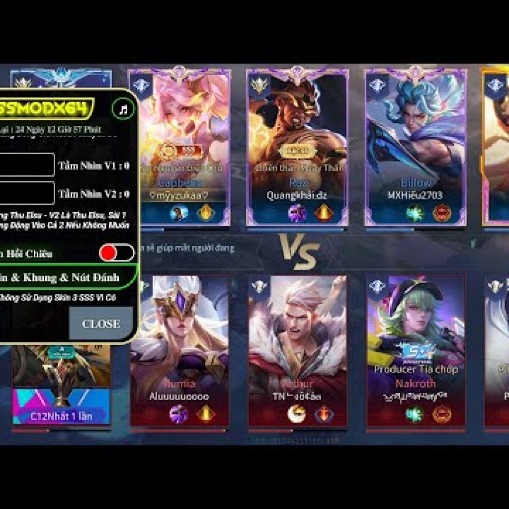 Hướng Dẫn Hack Liên Quân Mới Nhất: Menu Hack Map Liên Quân Mùa 33 Mod Hướng Dẫn Hack Liên Quân Mới Nhất: Menu Hack Map Liên Quân Mùa 33 Mod