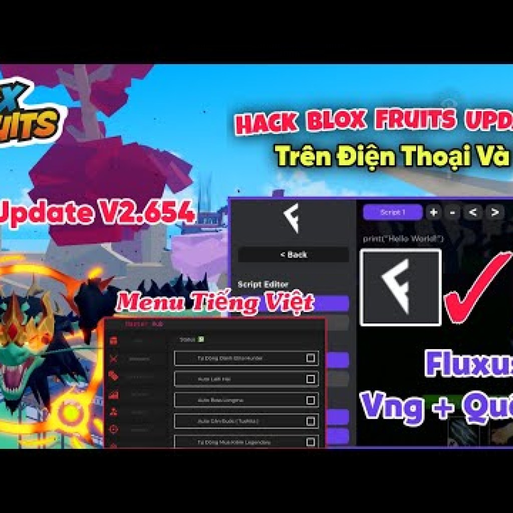 Hướng dẫn hack Blox Fruits Fluxus VNG trên điện thoại: 100% thành công, dễ hiểu cho người mới Hướng dẫn hack Blox Fruits Fluxus VNG trên điện thoại: 100% thành công, dễ hiểu cho người mới