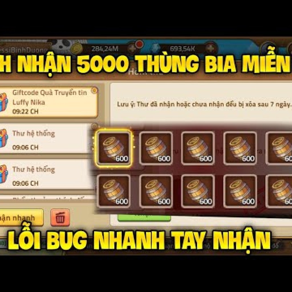 Huyền Thoại Hải Tặc: Cách Hack Nhận 15000 Thùng Bia Miễn Phí Trong 3 Phút Tại CH Play Huyền Thoại Hải Tặc: Cách Hack Nhận 15000 Thùng Bia Miễn Phí Trong 3 Phút Tại CH Play