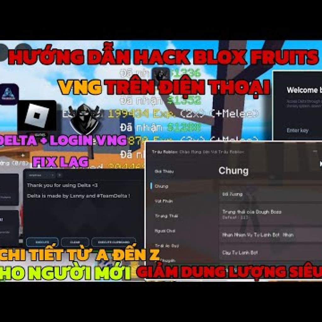 Hướng dẫn cách hack Blox Fruits Delta x VNG và khắc phục lỗi lag trên điện thoại dành cho người mới, đơn giản và chi tiết Hướng dẫn cách hack Blox Fruits Delta x VNG và khắc phục lỗi lag trên điện thoại dành cho người mới, đơn giản và chi tiết