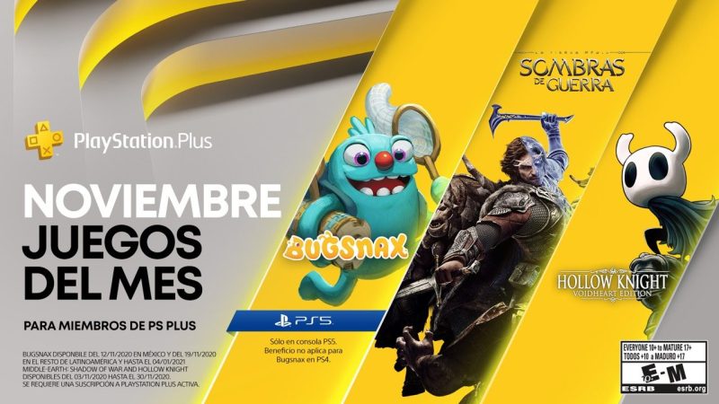 Estos son los juegos gratuitos de noviembre para los usuarios de PlayStation Plus Estos son los juegos gratuitos de noviembre para los usuarios de PlayStation Plus