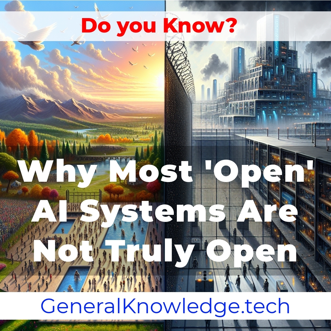 # Why Most ‘Open’ AI Systems Are Not Truly Open # Why Most ‘Open’ AI Systems Are Not Truly Open