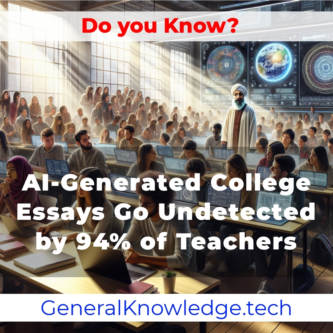 AI-Generated College Essays Go Undetected by 94% of Teachers AI-Generated College Essays Go Undetected by 94% of Teachers