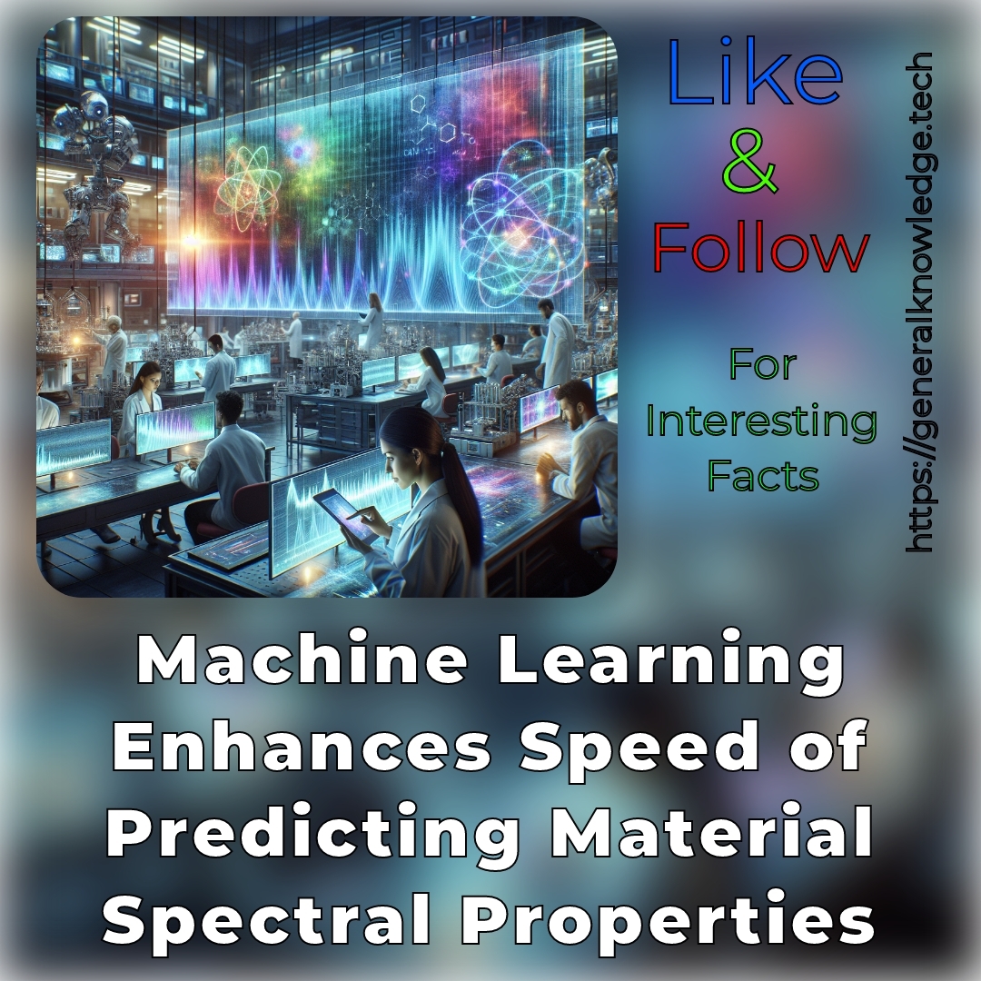 Machine Learning Enhances Speed of Predicting Material Spectral Properties Machine Learning Enhances Speed of Predicting Material Spectral Properties