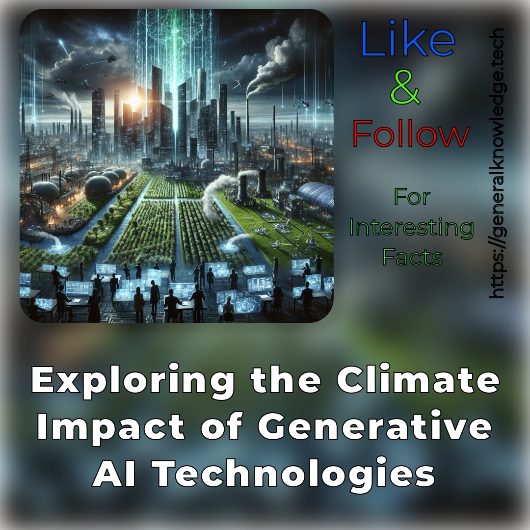 Exploring the Climate Impact of Generative AI Technologies Exploring the Climate Impact of Generative AI Technologies
