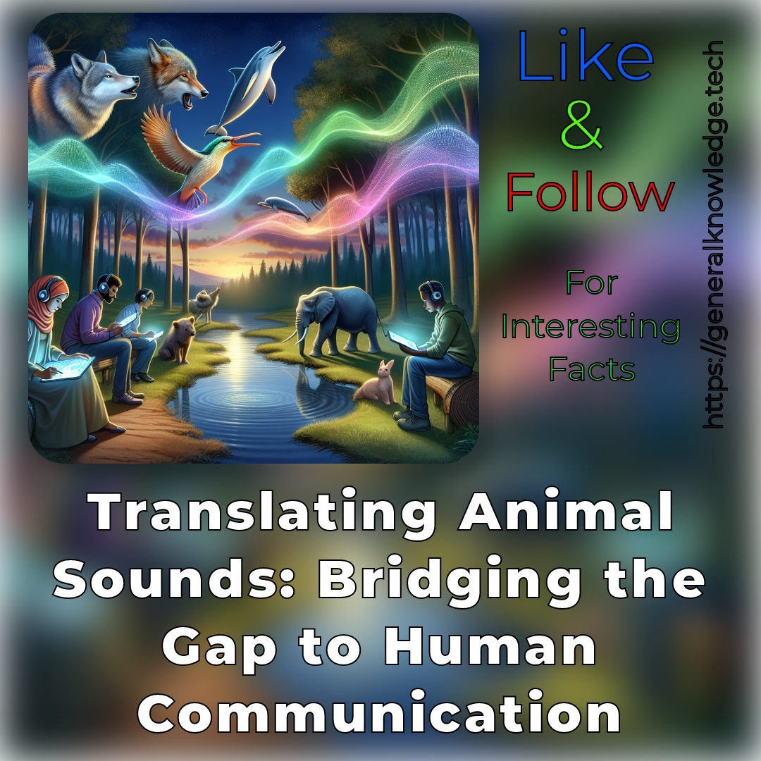 Translating Animal Sounds: Bridging the Gap to Human Communication Translating Animal Sounds: Bridging the Gap to Human Communication