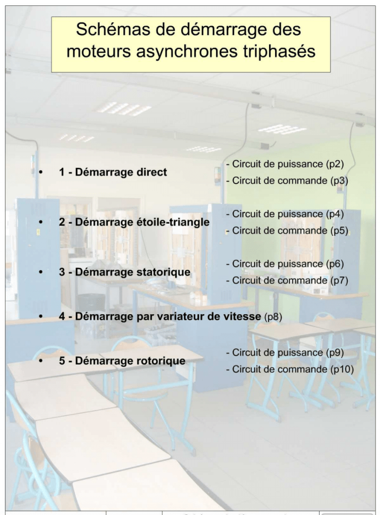Schémas de démarrage des Moteurs Asynchrones Triphasés en PDF Schémas de démarrage des Moteurs Asynchrones Triphasés en PDF