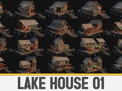 LAKE HOUSE 01 with INTERIORS 4K PBR (5.5+)VIP  LAKE HOUSE 01 with INTERIORS 4K PBR (5.5+)VIP