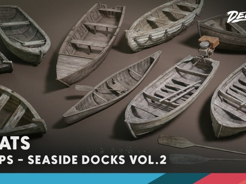 Seaside Docks VOL.2 – Boats (Nanite + Low Poly) UE5.1+ Seaside Docks VOL.2 – Boats (Nanite + Low Poly) UE5.1+