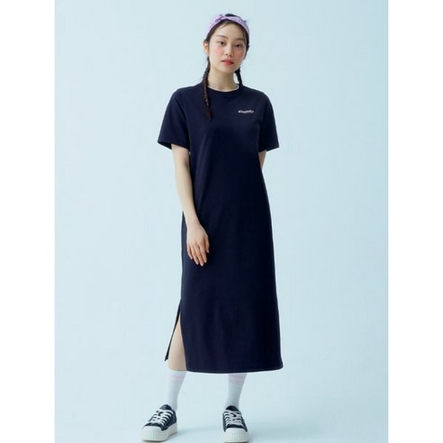 디스커버리 23 DWOP92033 여성 루즈핏 롱 반팔 원피스1004969