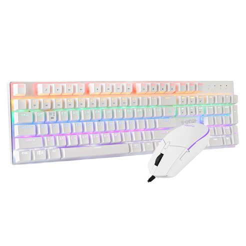 지클릭커 GMK-K510X Special 게이밍 LED 기계식 유선 키보드 & 마우스 세트, 블랙 갈축, GK-K510X Special