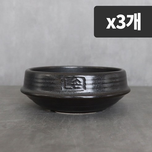 오메가키친 무균열 뚝배기 가마솥 국산 불뚝 세제 안먹는 낮은 뚝배기 페트라이트 무흡수, 불뚝 가마솥 3호 BOX 18개 (203021), 1개