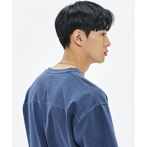 소버먼트 SOVERMENT 460G 컷 헤비 피그먼트 티셔츠 미드나잇 블루 반팔