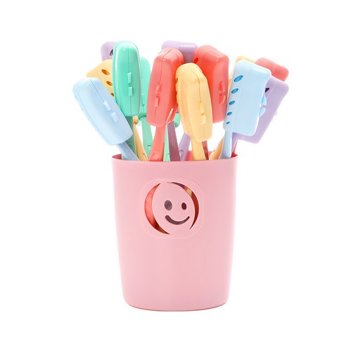 왕타 칫솔 바스켓 앤 커버 10p + 걸이 5p + 칫솔10p + 바구니 랜덤 발송, 10개입, 1세트