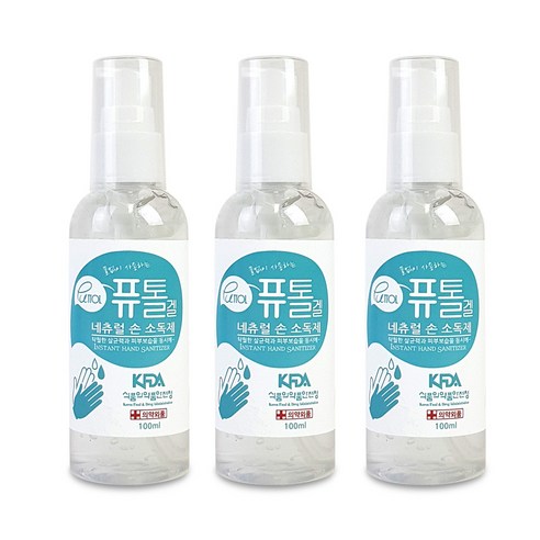 크로바 퓨톨 살균소독제 (의약외품)휴대용 손소독제 겔 100ml, 12개