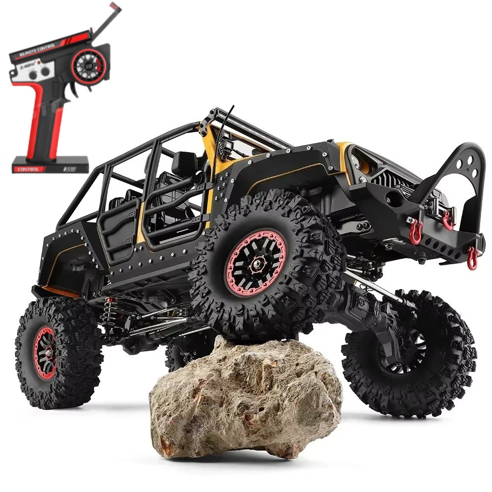 Crawler RC카 1:10 4륜구동 오프로드 다기능 RC카, 옐로우