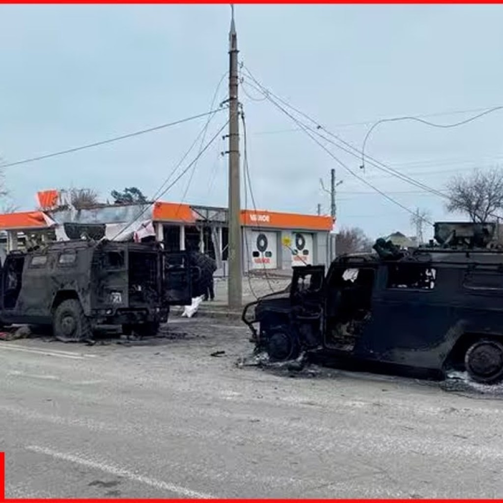 Ukrainian border guards destroy nine Russian vehicles Ukrainian border guards destroy nine Russian vehicles