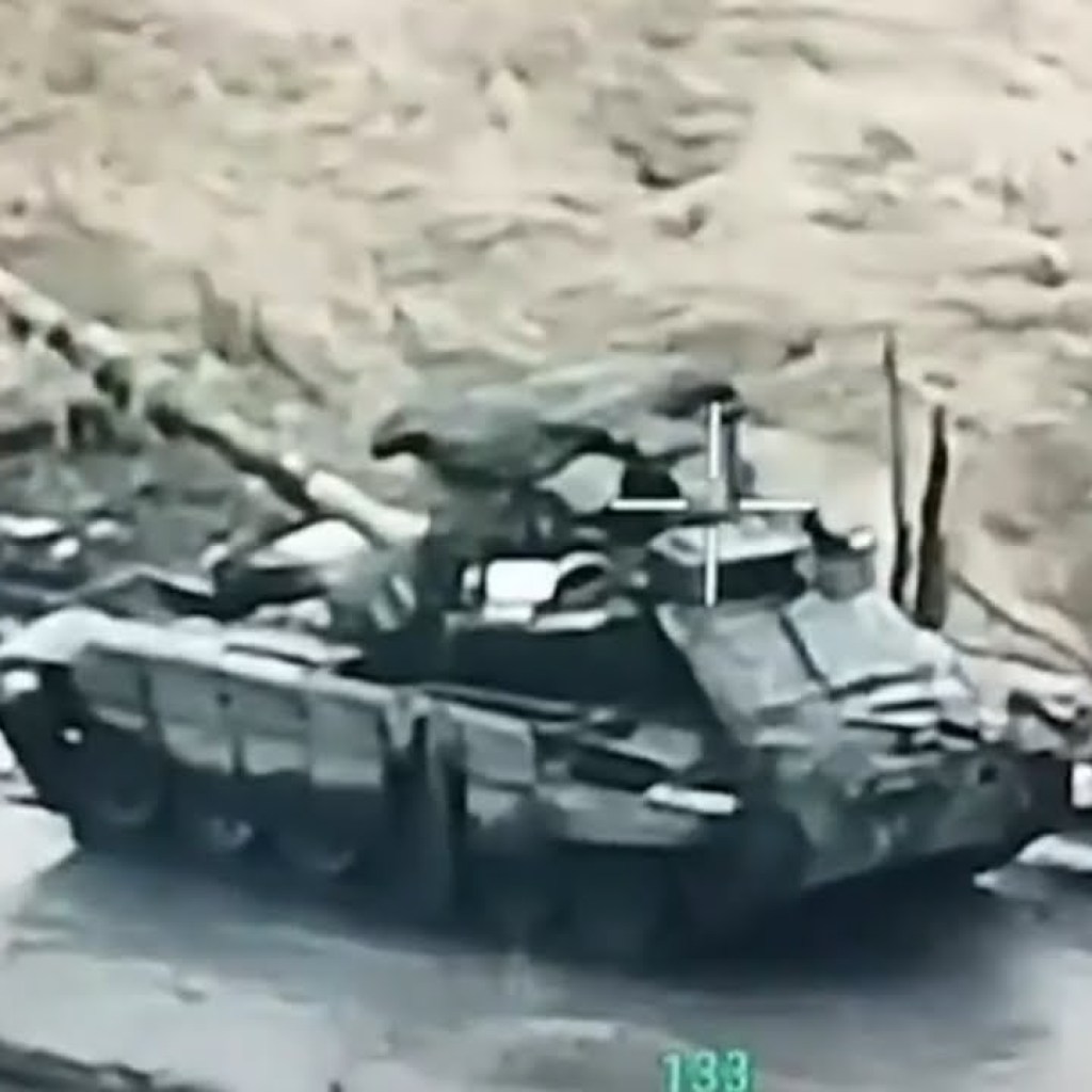 T-72B3 With Demining KTM-6 Is Blown To Pieces By Drone T-72B3 With Demining KTM-6 Is Blown To Pieces By Drone
