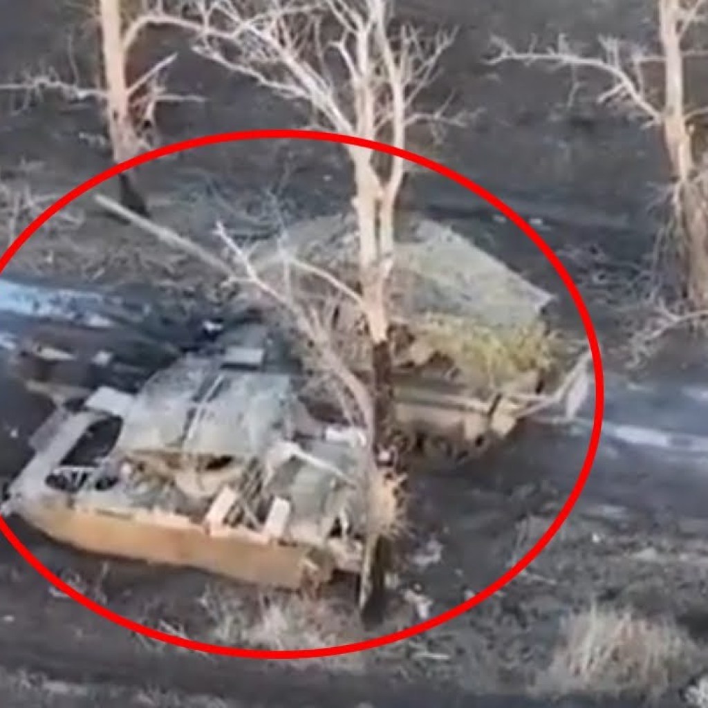 T-80BVM And BMP-2 Destroyed Together By FPV Drone T-80BVM And BMP-2 Destroyed Together By FPV Drone