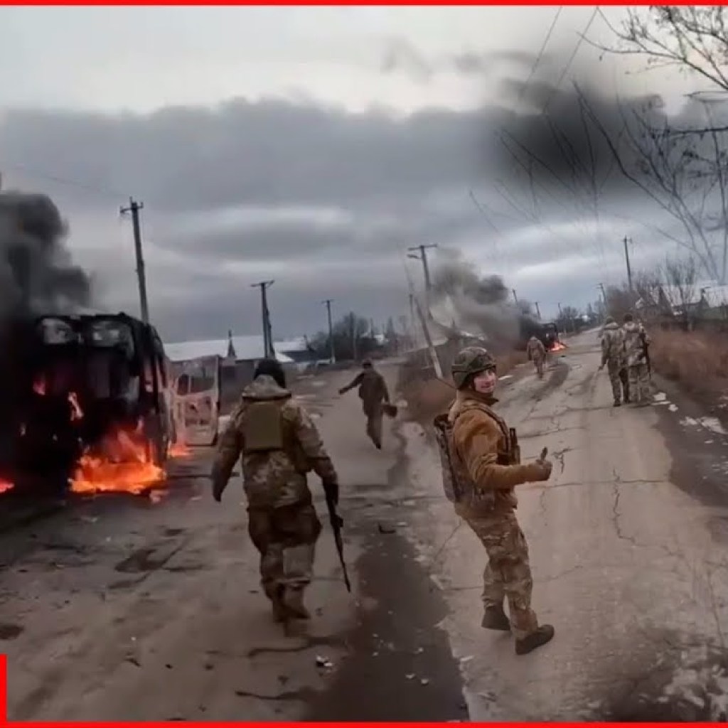 Ukrainian fighters preventing the attack of Russians near the city of Soledar Ukrainian fighters preventing the attack of Russians near the city of Soledar