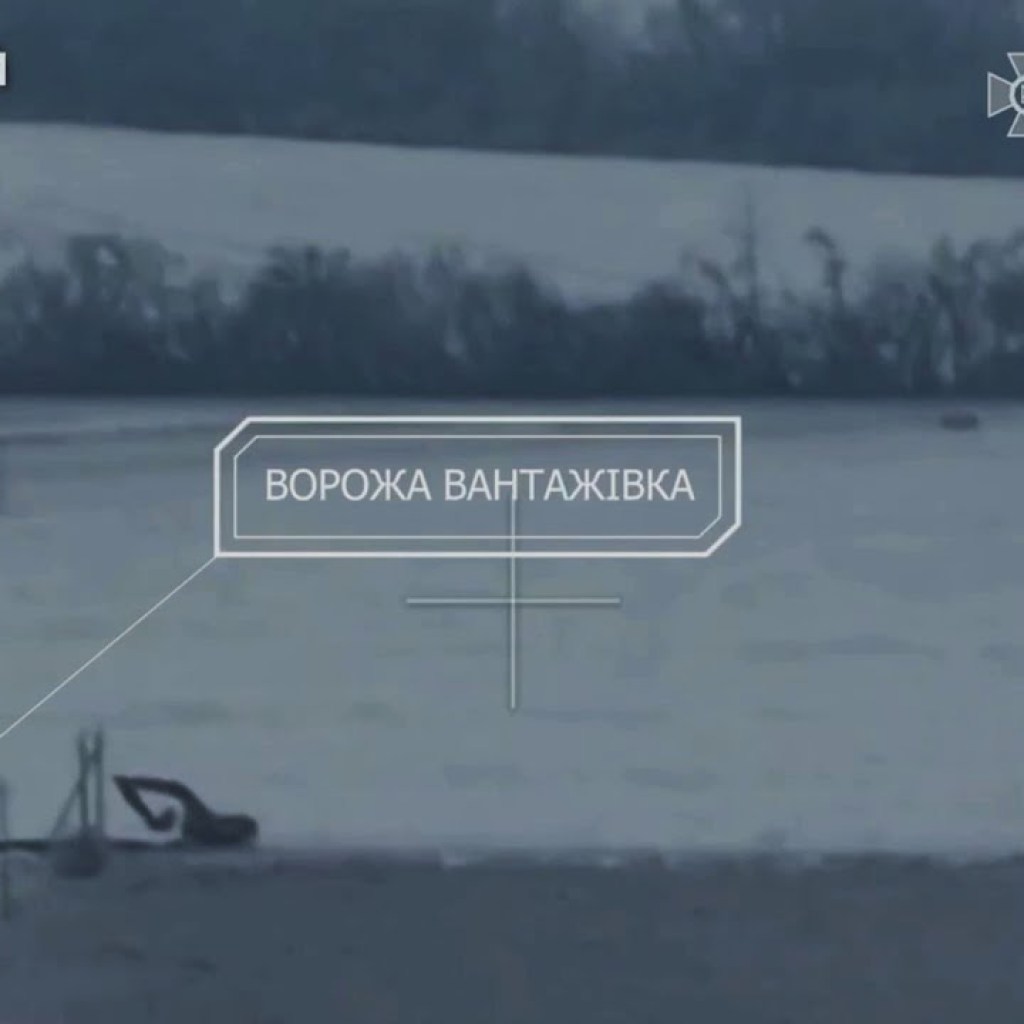 On the Kupyansk direction, border guards hit an enemy truck On the Kupyansk direction, border guards hit an enemy truck
