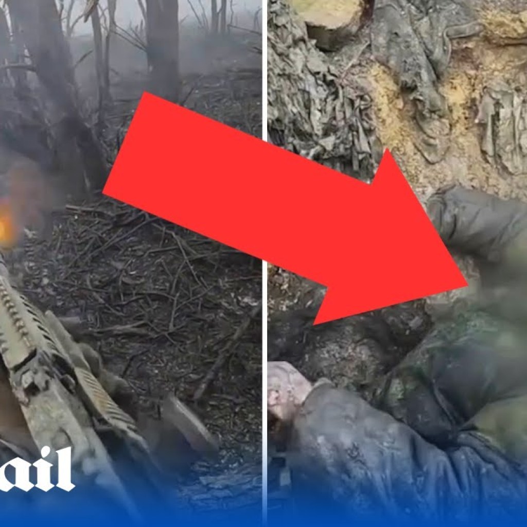 Ukrainian troops defend their trench against Russian assault and rescue wounded comrade in Kreminna Ukrainian troops defend their trench against Russian assault and rescue wounded comrade in Kreminna