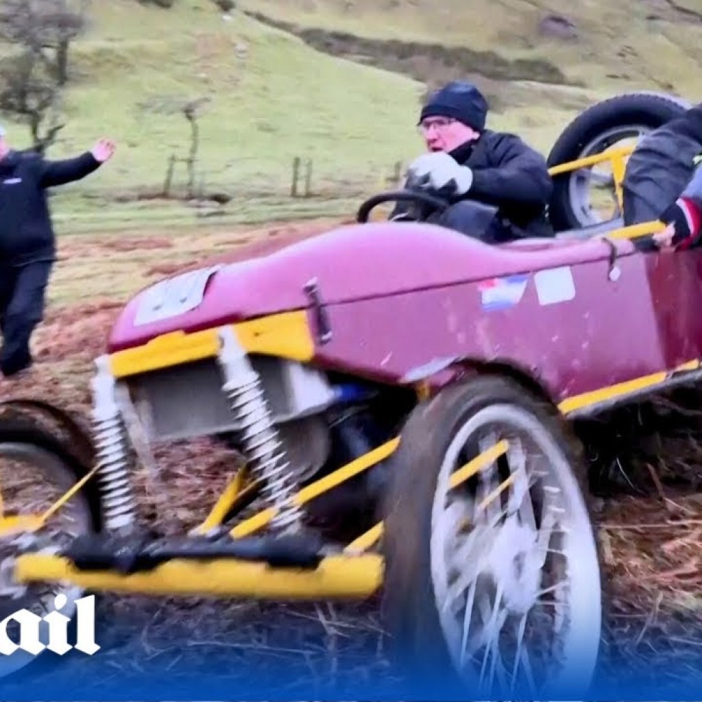 British petrol heads race up muddy hills in Cumbria during unusual motorsport British petrol heads race up muddy hills in Cumbria during unusual motorsport