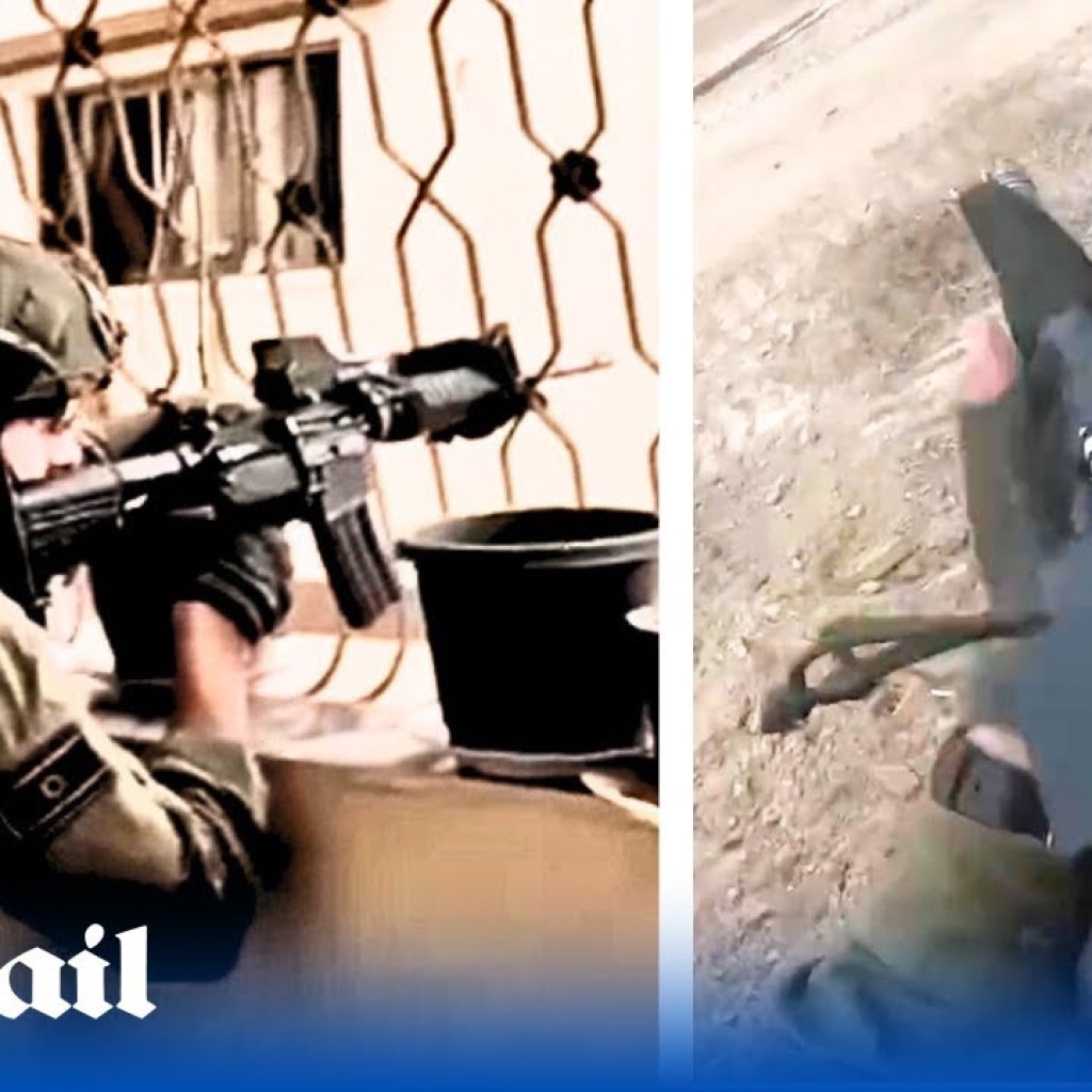 IDF attack Hamas fighters in Gaza as they target Israeli Merkava tanks with RPGs IDF attack Hamas fighters in Gaza as they target Israeli Merkava tanks with RPGs