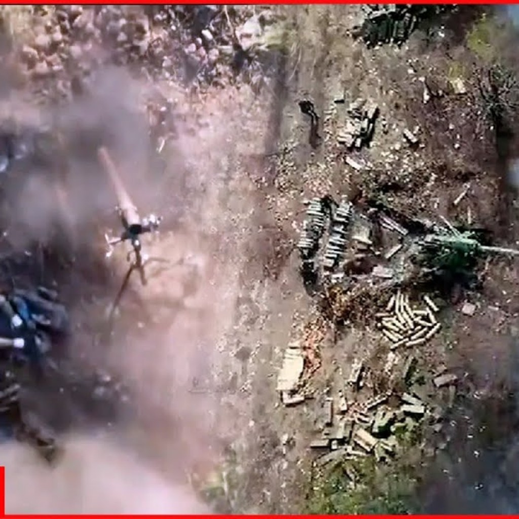 Russian positions destroyed near Kupiansk Russian positions destroyed near Kupiansk