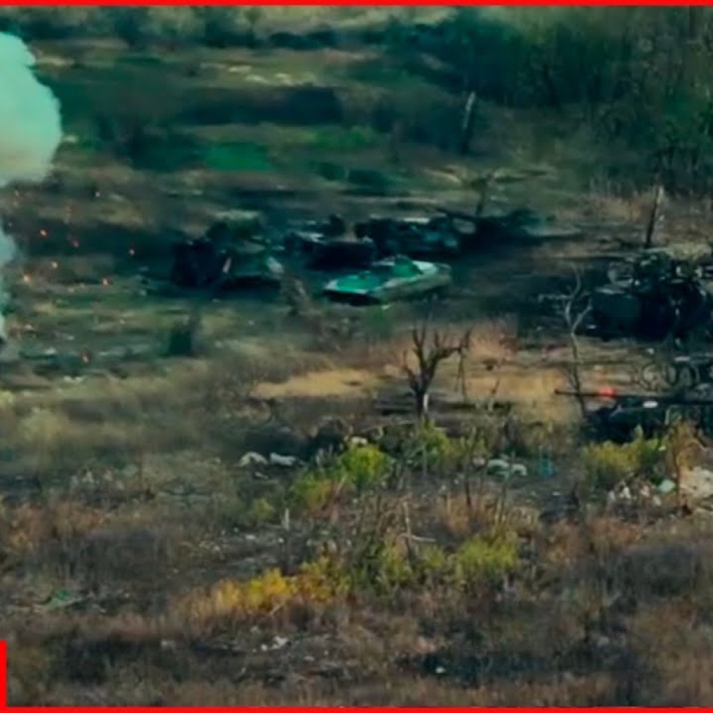 Drone captures latest condition of a large Russian assault group after battle Drone captures latest condition of a large Russian assault group after battle