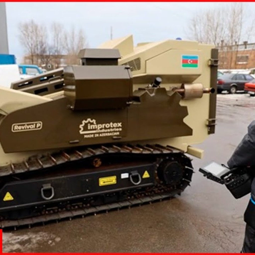 Azerbaijan hands over Revival P demining vehicle to Ukrainian rescuers Azerbaijan hands over Revival P demining vehicle to Ukrainian rescuers