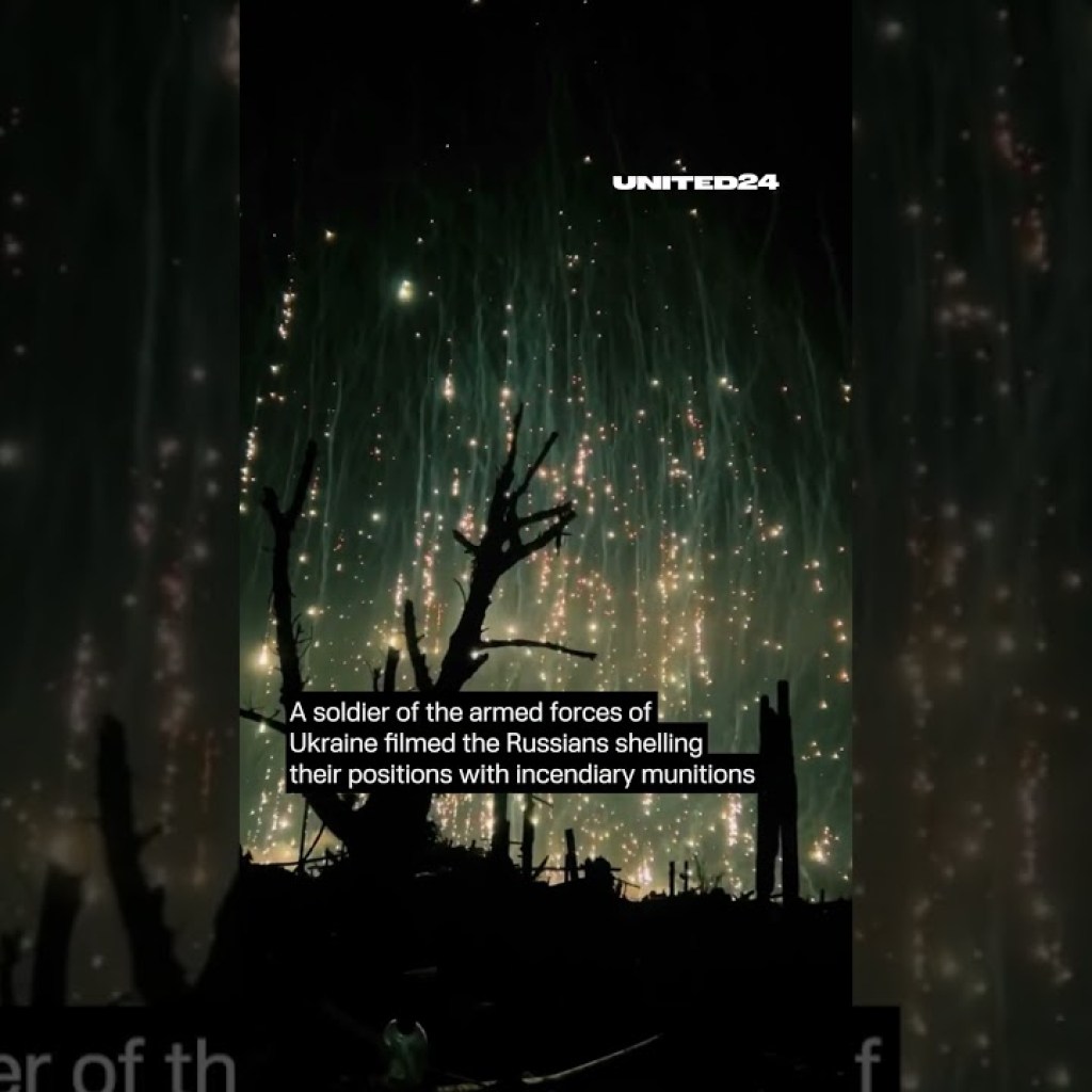 ?? Russians shelling ?? positions with incendiary munitions #warinukraine #shorts ?? Russians shelling ?? positions with incendiary munitions #warinukraine #shorts