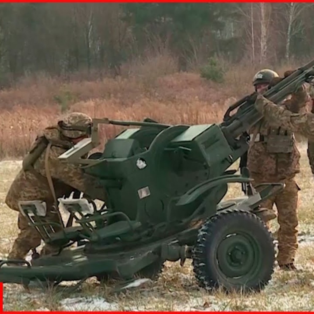 Ukrainian air defence unit shows drone downed near Kyiv Ukrainian air defence unit shows drone downed near Kyiv