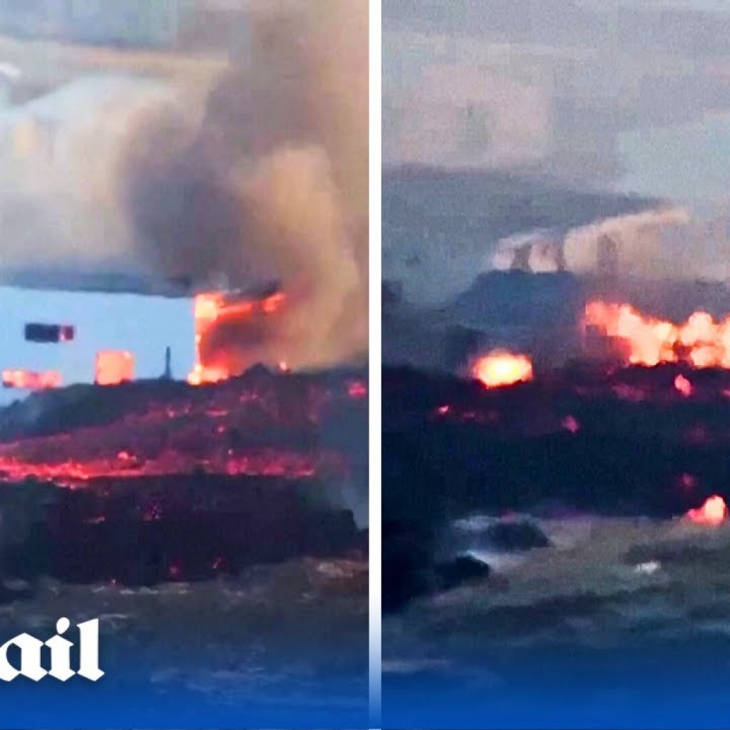 Iceland volcano: Horrifying footage shows scorching lava engulfing homes Iceland volcano: Horrifying footage shows scorching lava engulfing homes