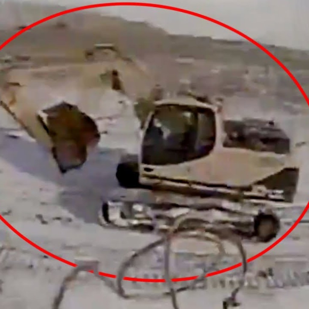 Drone Take Out Excavator Digging Trench Drone Take Out Excavator Digging Trench