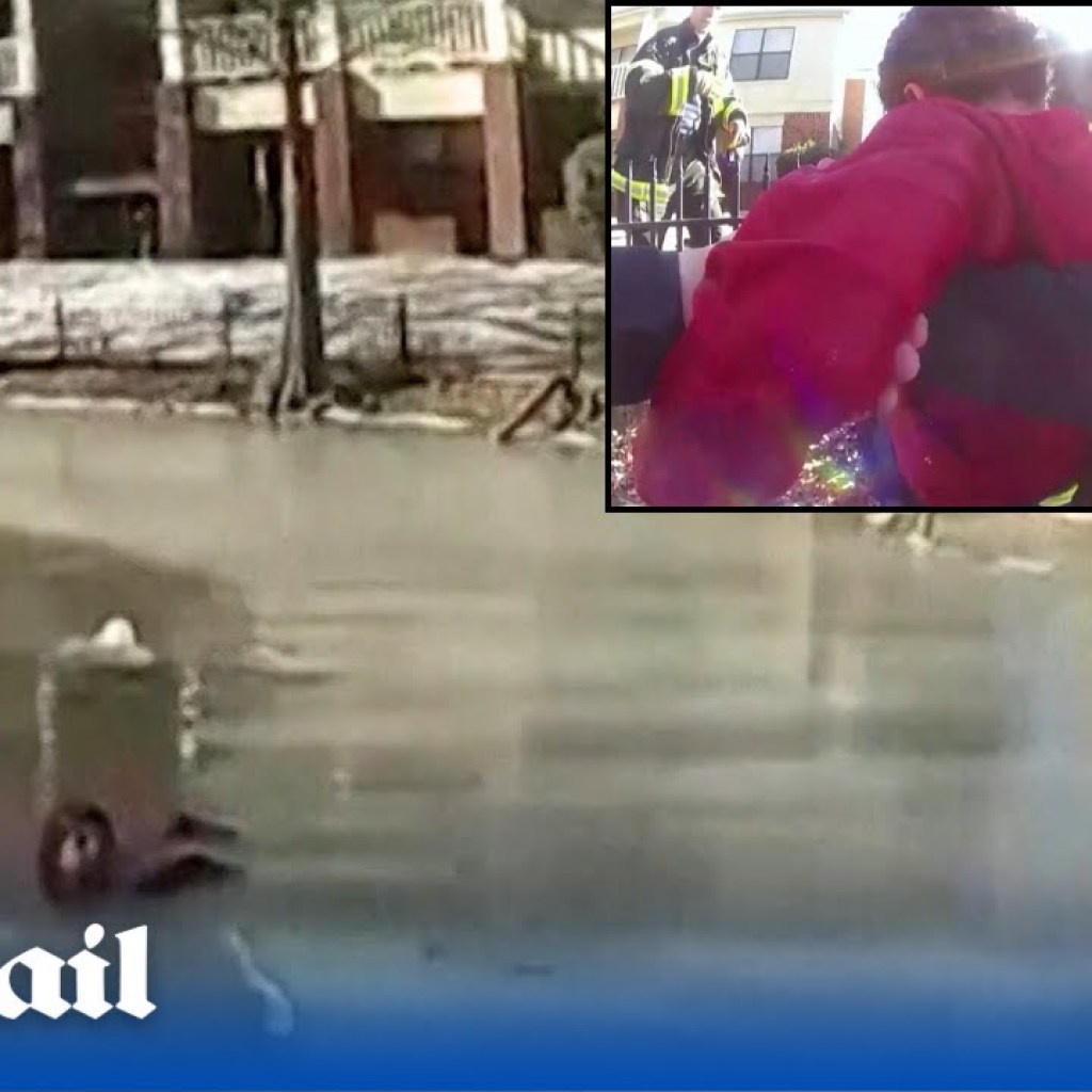 Bodycam: Hero police officer rescues child trapped in frozen pond Bodycam: Hero police officer rescues child trapped in frozen pond