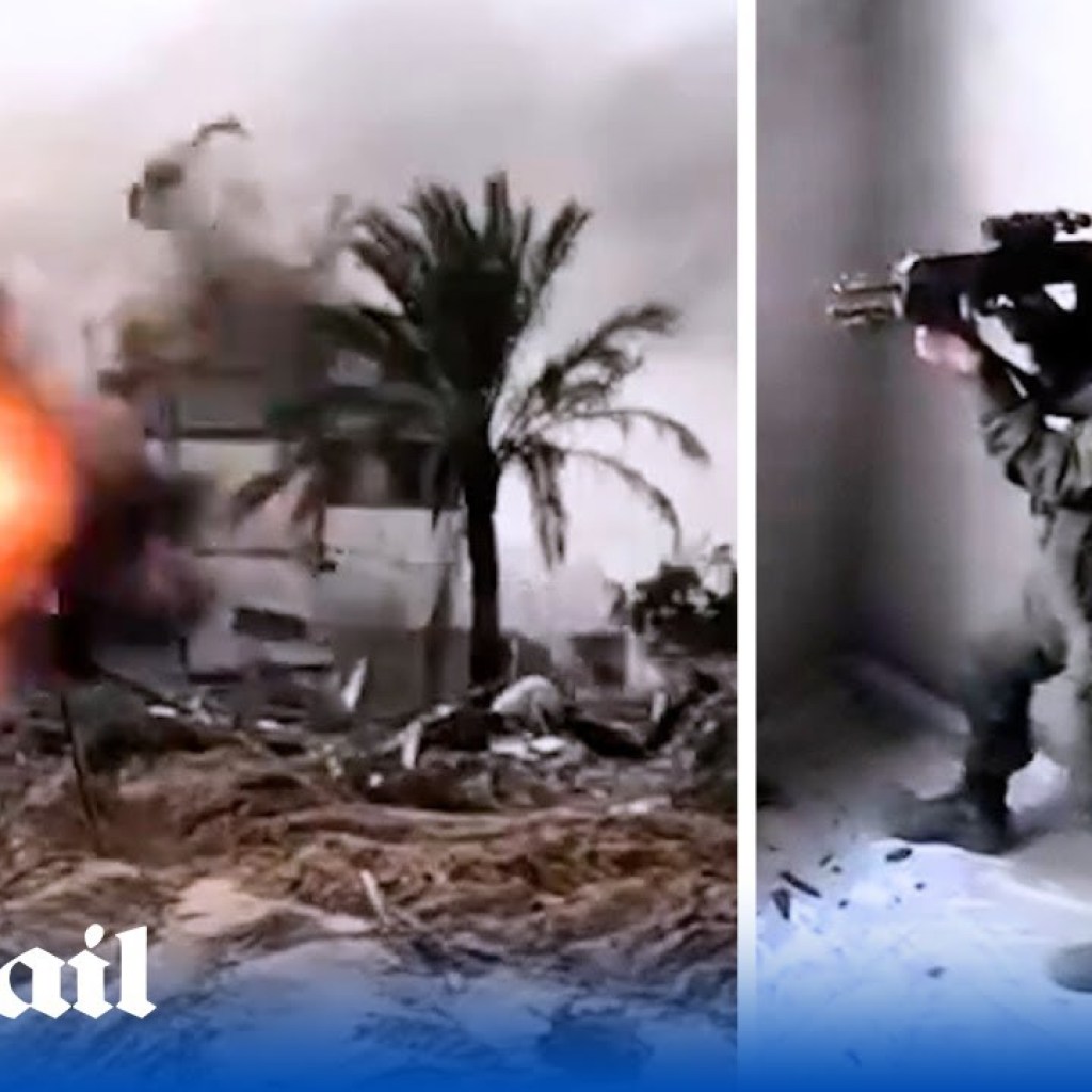 IDF destroy Hamas tunnels in Gaza and target terrorists with heavy machine gunfire IDF destroy Hamas tunnels in Gaza and target terrorists with heavy machine gunfire