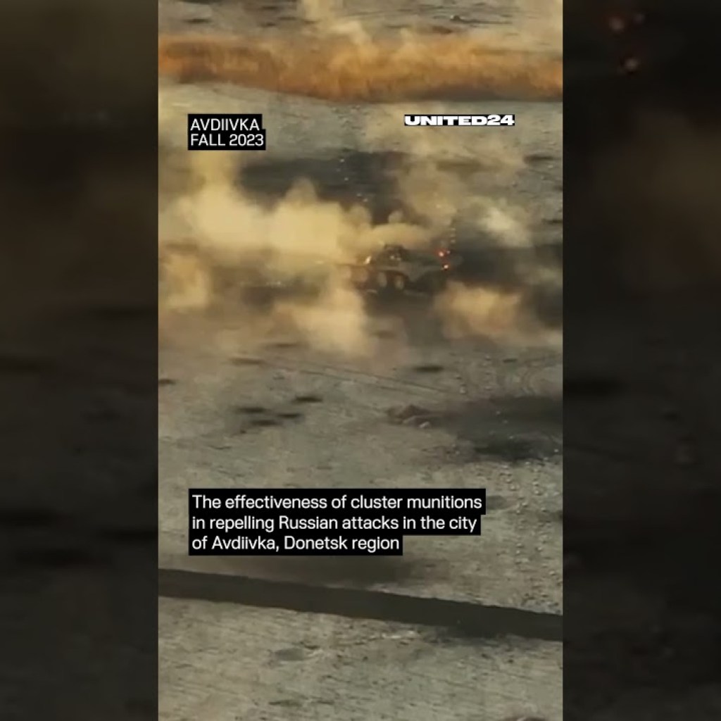 Avdiivka. The effectiveness of cluster munitions in repelling Russian attacks #warinukraine #shorts Avdiivka. The effectiveness of cluster munitions in repelling Russian attacks #warinukraine #shorts