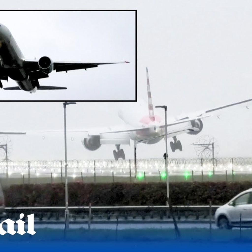 Storm Gerrit: American 777 insane landing at London Heathrow Airport Storm Gerrit: American 777 insane landing at London Heathrow Airport