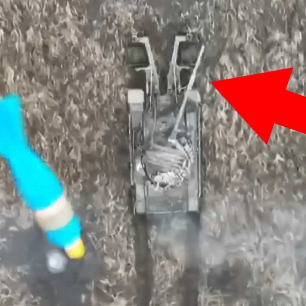 T-80BV With Mine Roller Hit By HEDP Grenades T-80BV With Mine Roller Hit By HEDP Grenades