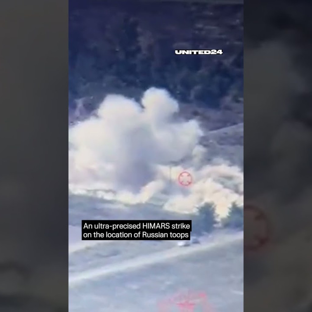 An ultra-precised HIMARS strike on the location of Russian toops #warinukraine #shorts An ultra-precised HIMARS strike on the location of Russian toops #warinukraine #shorts