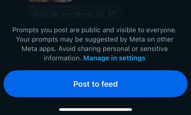 Meta warns users to “avoid sharing of personal or sensitive information” in their AI apps Meta warns users to “avoid sharing of personal or sensitive information” in their AI apps