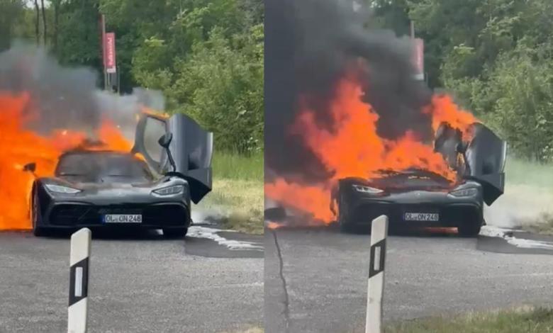 Mercedes-AMG burns in Germany Mercedes-AMG burns in Germany