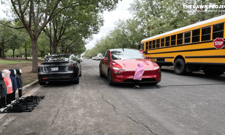 Tesla hits a parked school bus in full self-driving test and hits a child-sized dummy Tesla hits a parked school bus in full self-driving test and hits a child-sized dummy