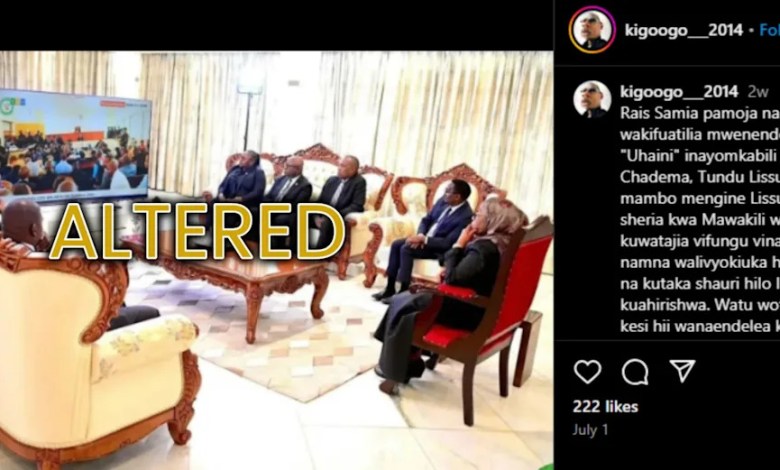 Images of tampering related to Tanzania’s treason Images of tampering related to Tanzania’s treason