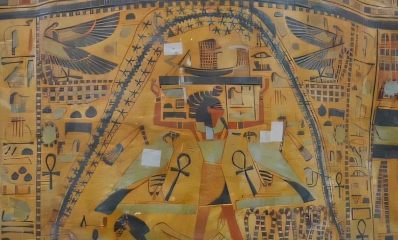 Grave art suggests Egyptian sky goddess wears galaxy Grave art suggests Egyptian sky goddess wears galaxy