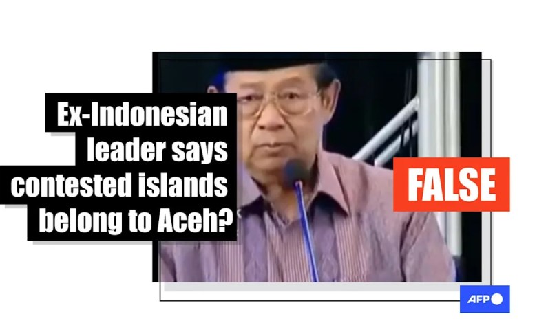 Video shows former Indonesian president speaking on tsunami anniversary instead of island dispute Video shows former Indonesian president speaking on tsunami anniversary instead of island dispute