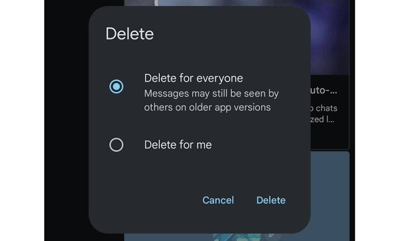 “Delete for Everyone” appears in Google Message Beta “Delete for Everyone” appears in Google Message Beta