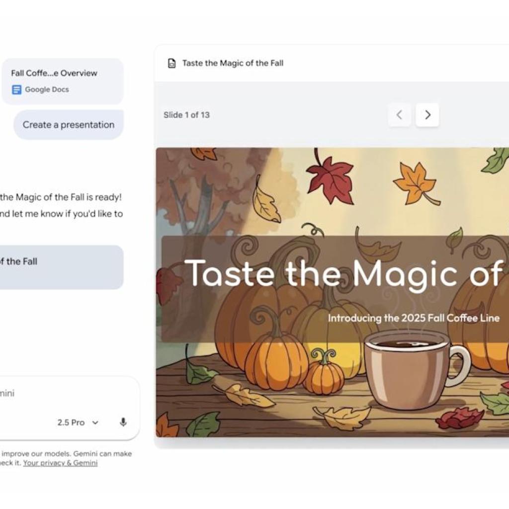 Google’s Gemini will now generate presentations for you Google’s Gemini will now generate presentations for you