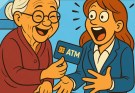 An old lady went to a bank An old lady went to a bank